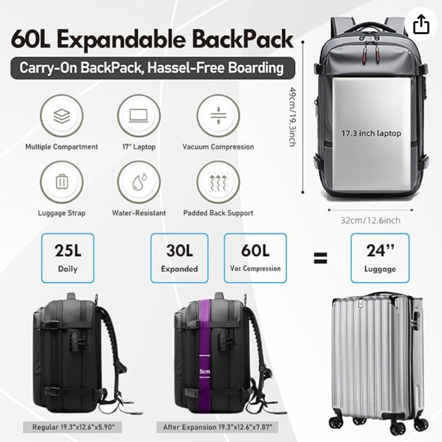 The Airion Vacuum Sealing Backpack